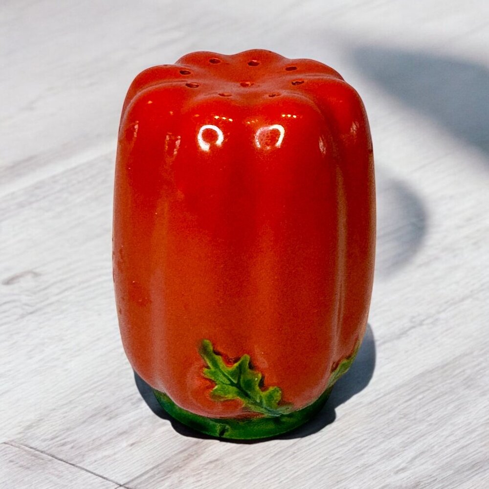 Single Ceramic Vintage Tomato Salt, Pepper or Spice Shaker Japan